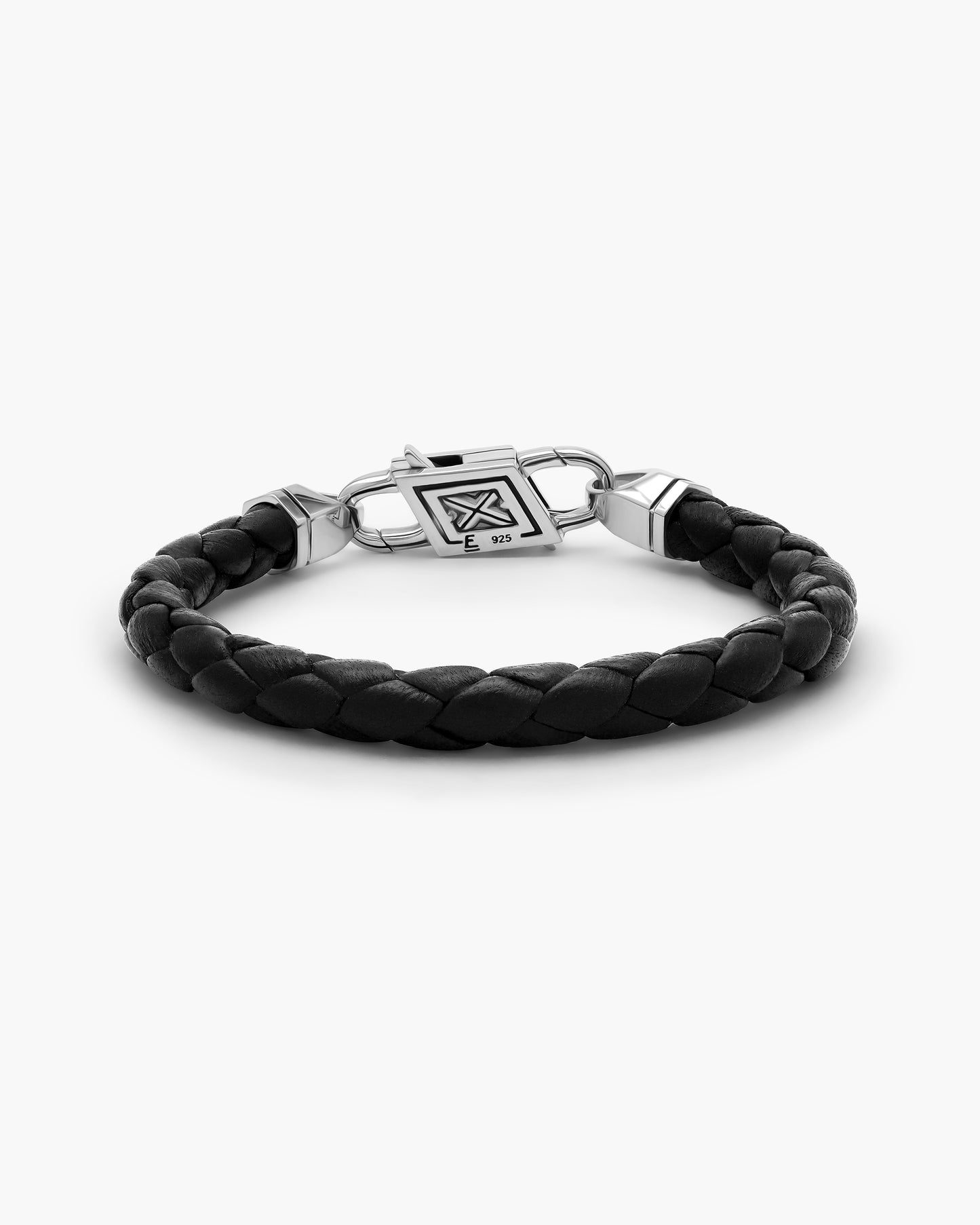 Infinity Clasp Leather Crossweave Bracelet