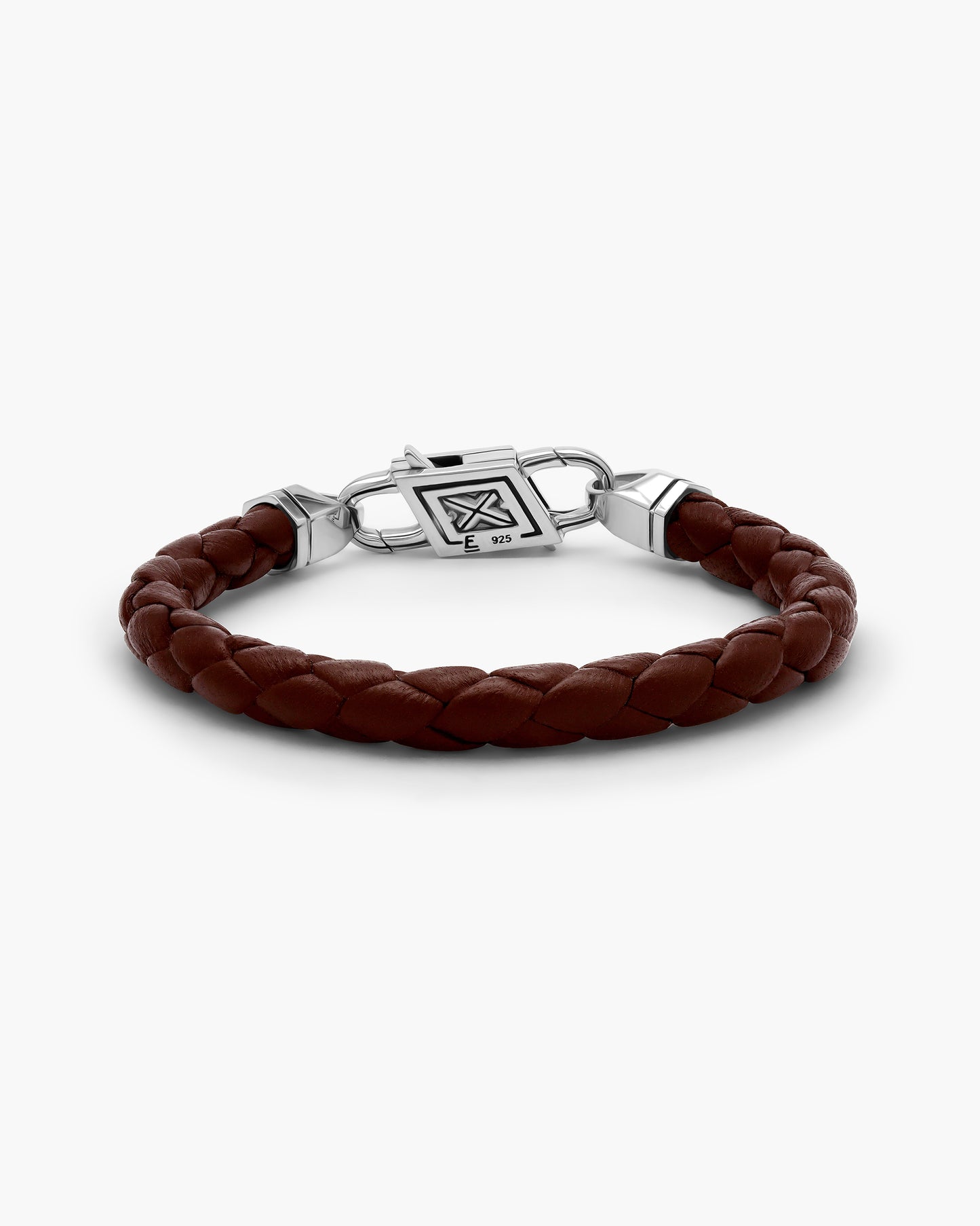Infinity Clasp Leather Crossweave Bracelet