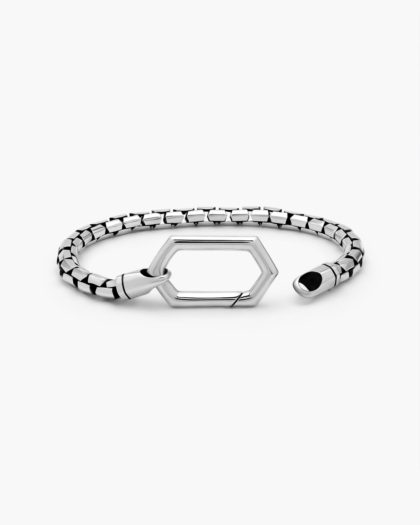 Geometric Chain Hexagon Clasp Bracelet