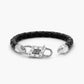 Infinity Clasp Leather Crossweave Bracelet