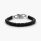 Infinity Clasp Leather Crossweave Bracelet
