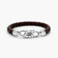 Infinity Clasp Leather Crossweave Bracelet