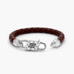 Infinity Clasp Leather Crossweave Bracelet