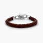 Infinity Clasp Leather Crossweave Bracelet