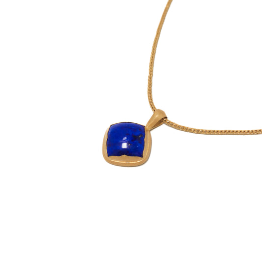 Fiore Sugarloaf Lapis Lazuli Gold Necklace