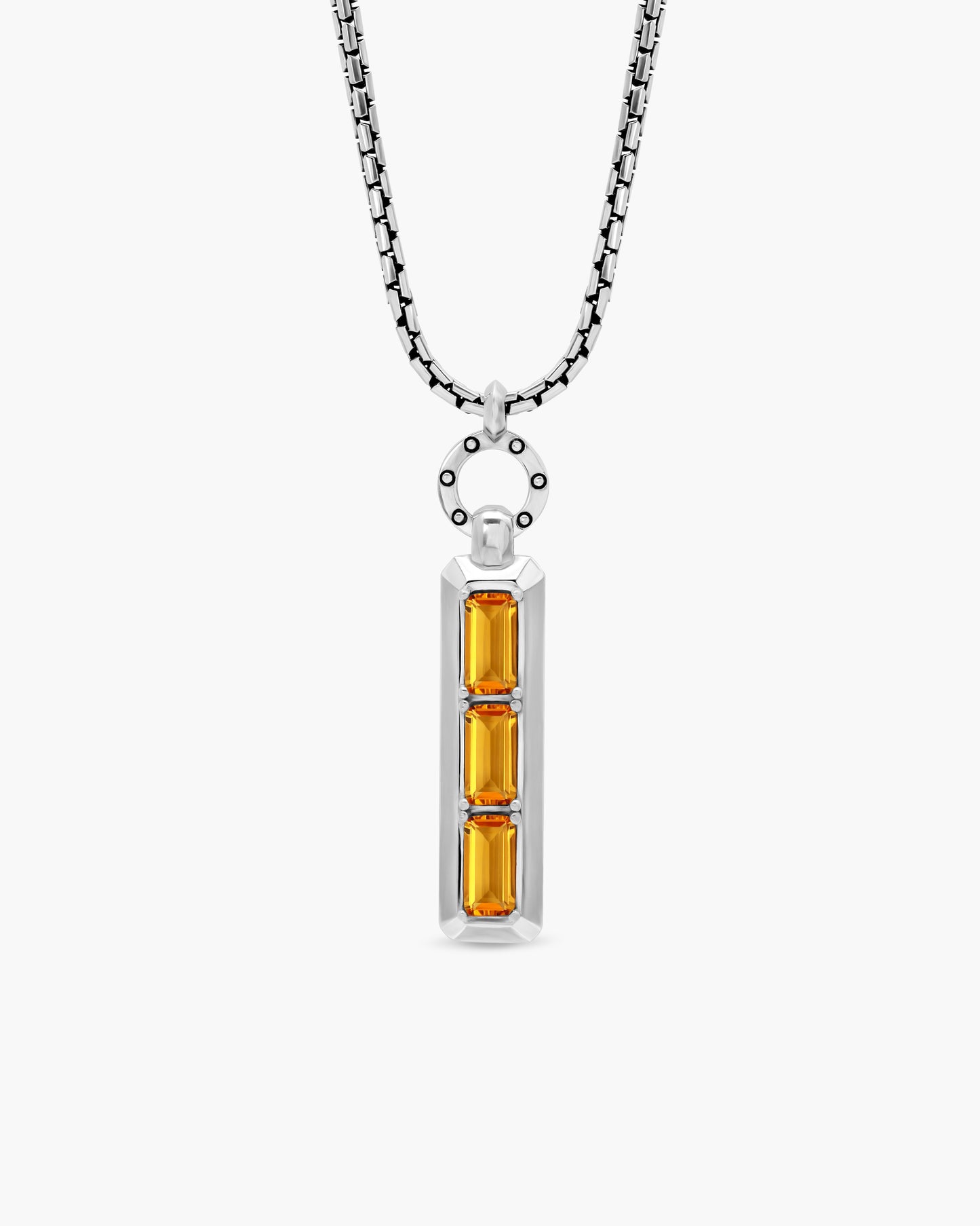 Octagon Citrine Trio Pendant