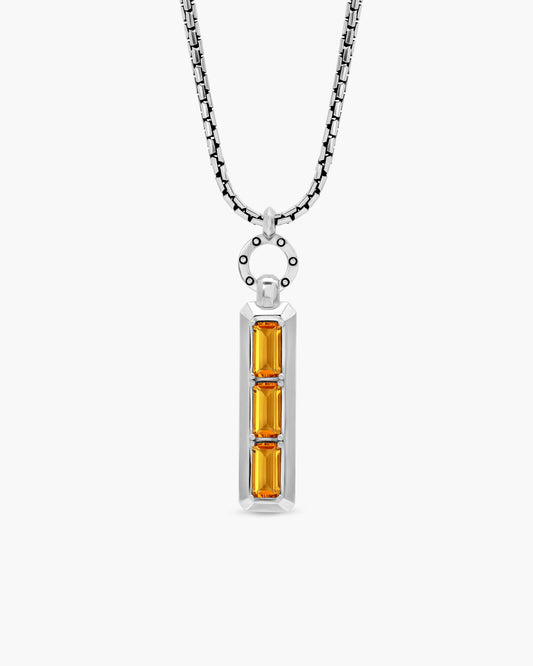 Octagon Citrine Trio Pendant